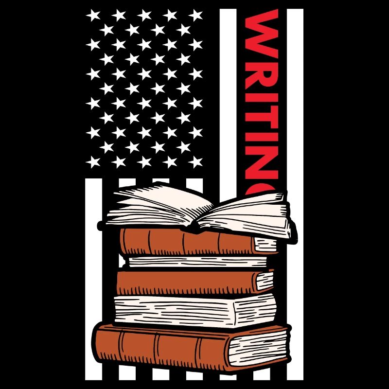 Writer Us Flag Writing