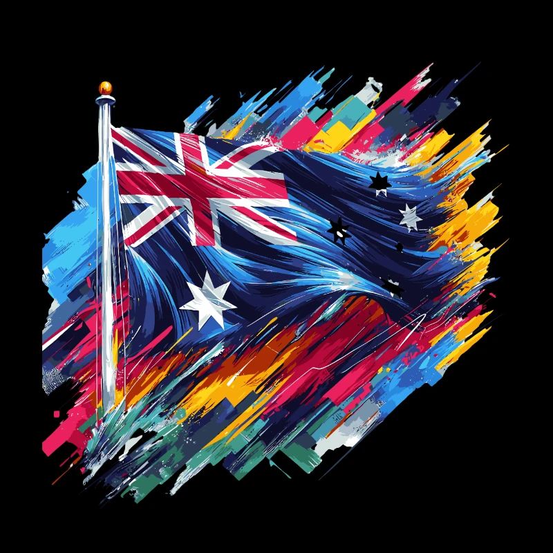 Australian flag in colours