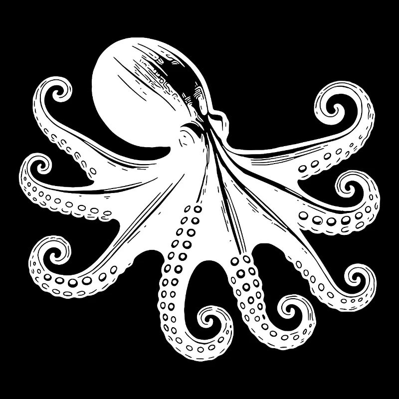Huge octopus with eight arms
