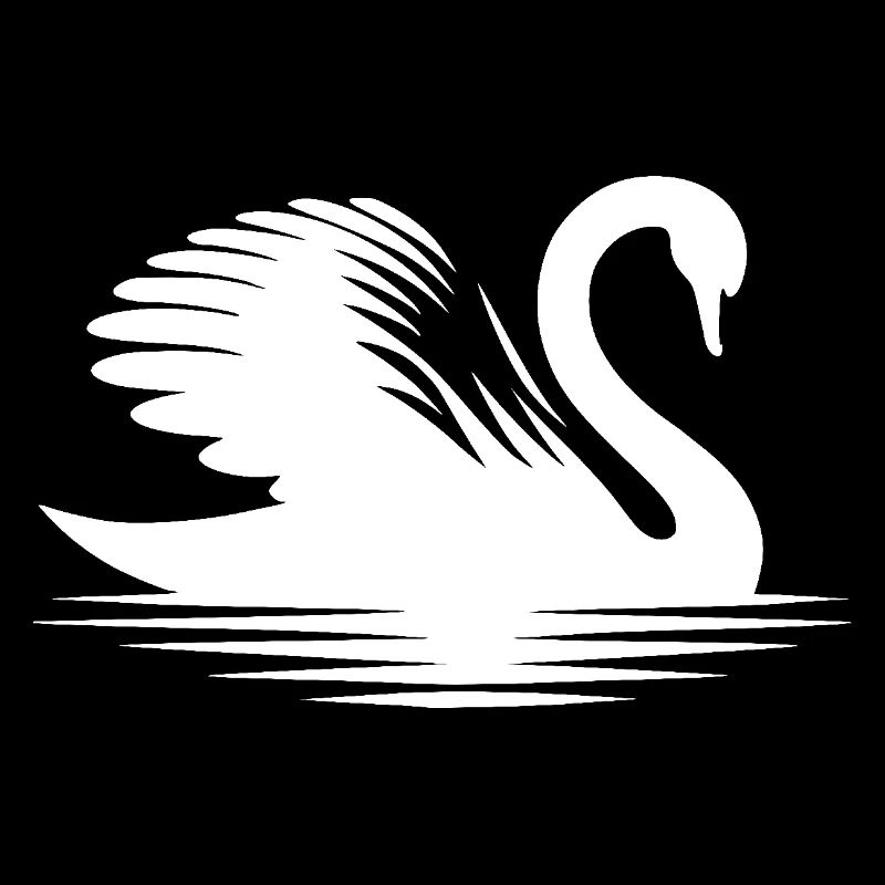 Proud Elegant Swan Silhouette Portrait