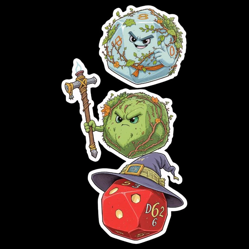 Mage Cube, Magicien et Druide – Dés Fantastiques