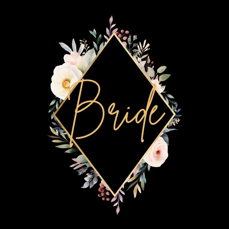 Team Bride! Flowers, colorful, customizable