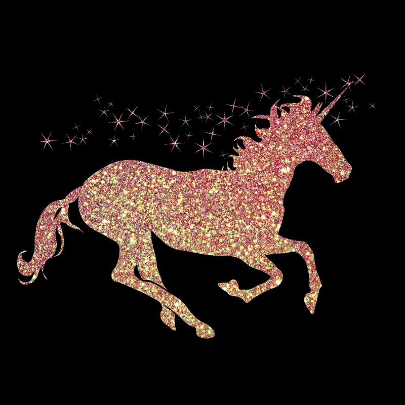 Das goldene glitzer Einhorn