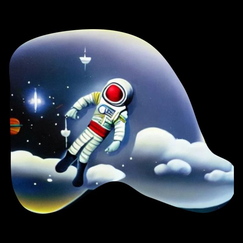 Astronaut im siebten Himmel