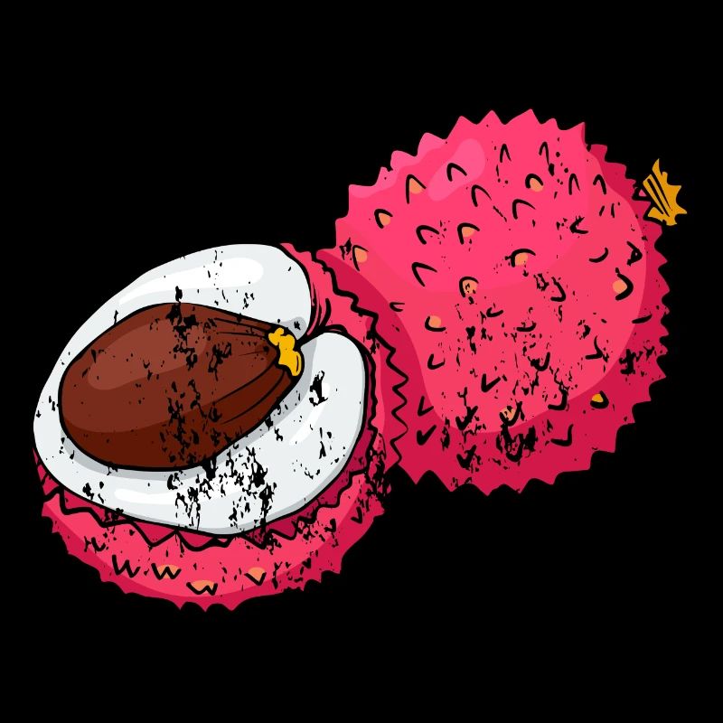 Retro vintage grunge style lychee lychee