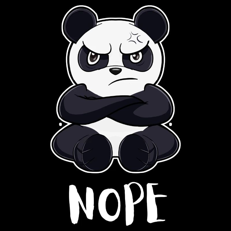 Nope Funny Lazy Panda