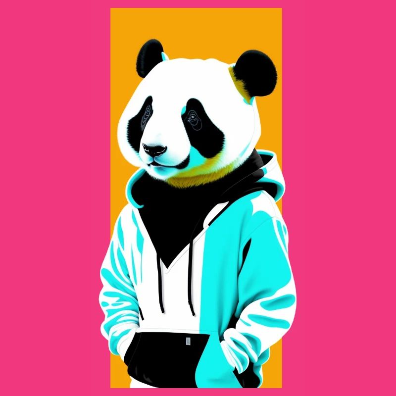 Panda im Kapuzenpulli