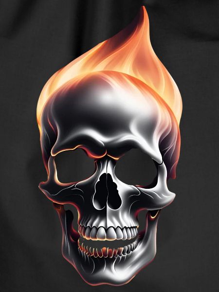 Skull on fire