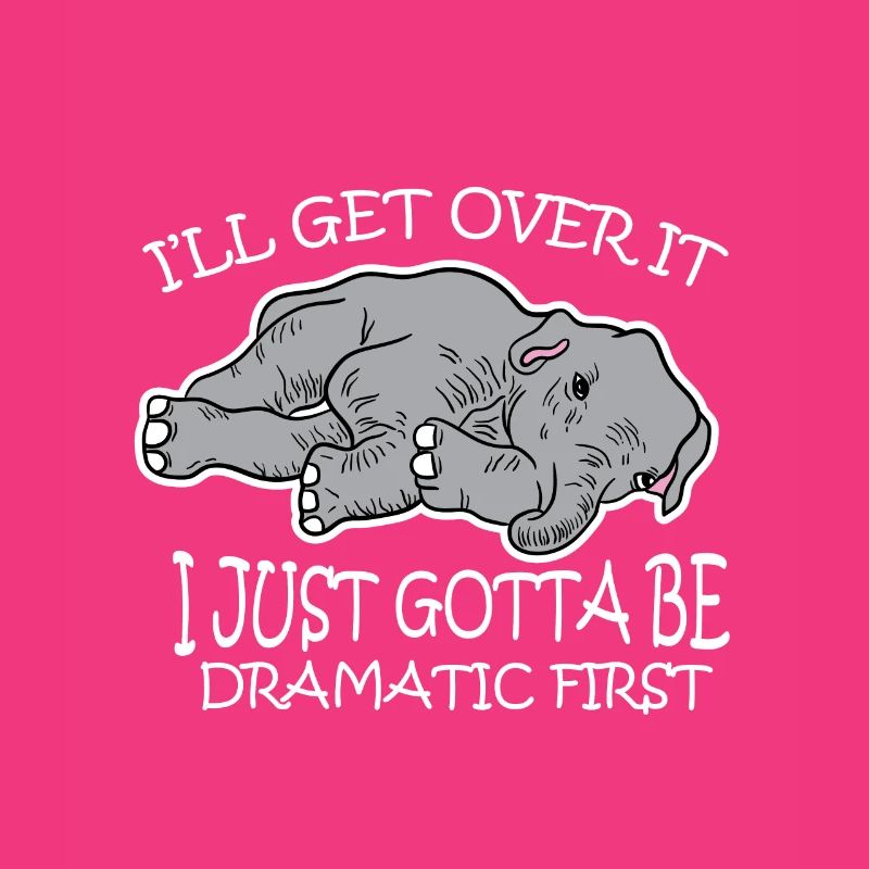 Dramatic Elefant Müde Bockig