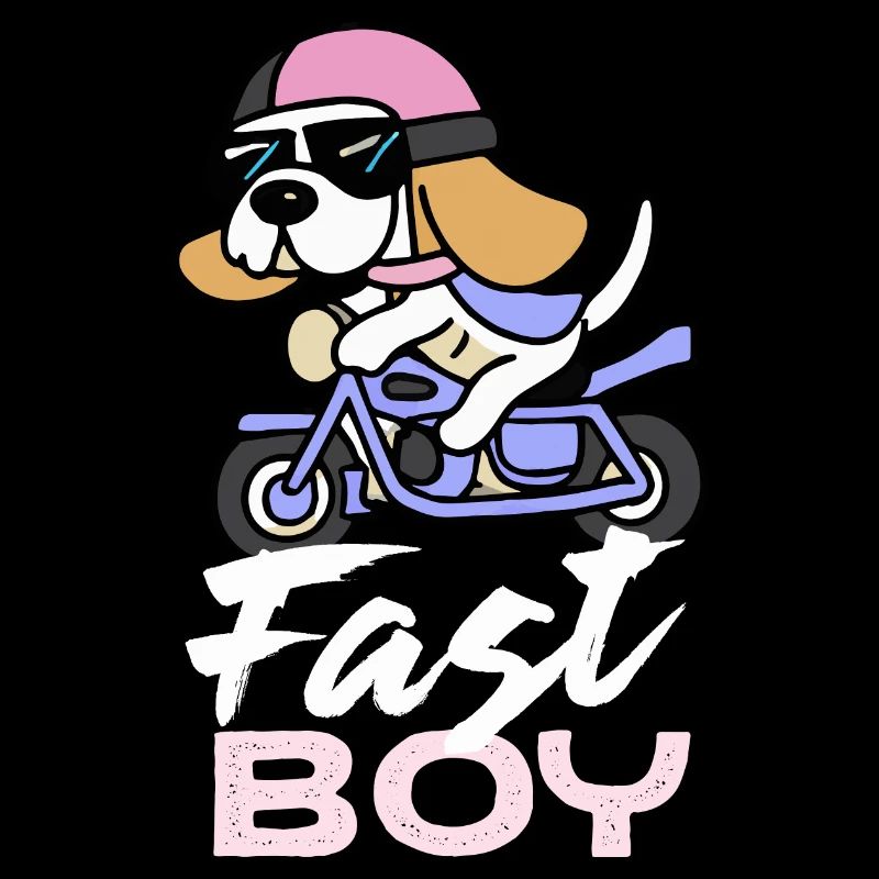 Fast Boy Beagle Dog Gift Retro Fast Boy