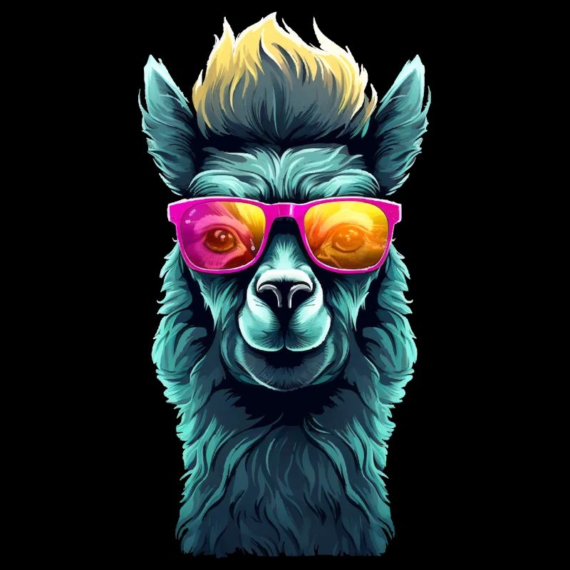 Lama mit Sonnenbrille