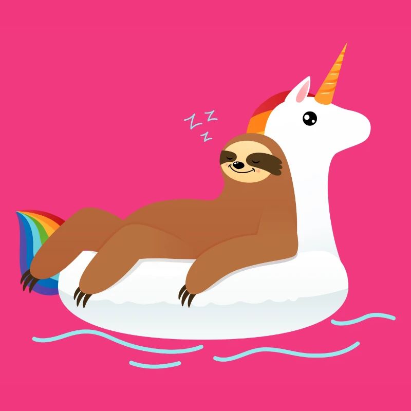 Faultier Mit Einhorn Pool Float