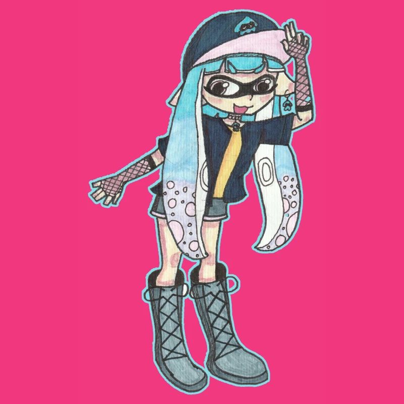 Inkling Mädchen | Blau | Splatoon