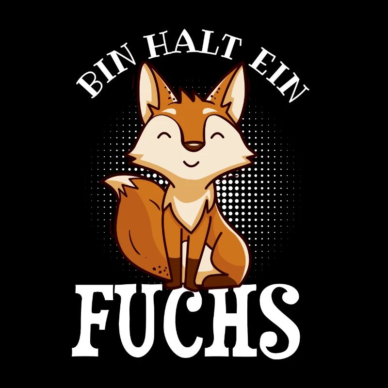 Süße Fuchs Tier Spruch Illustration