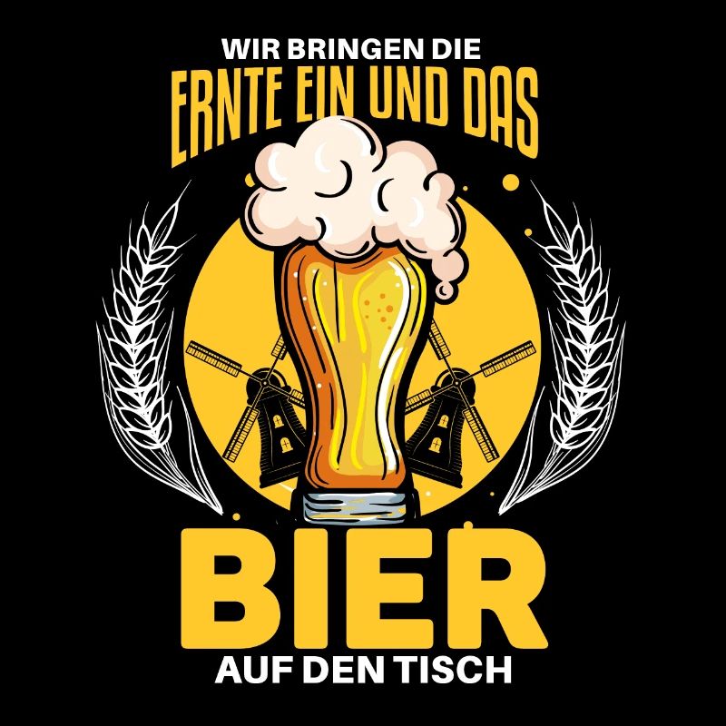Witziger Landwirt und Bier Spruch