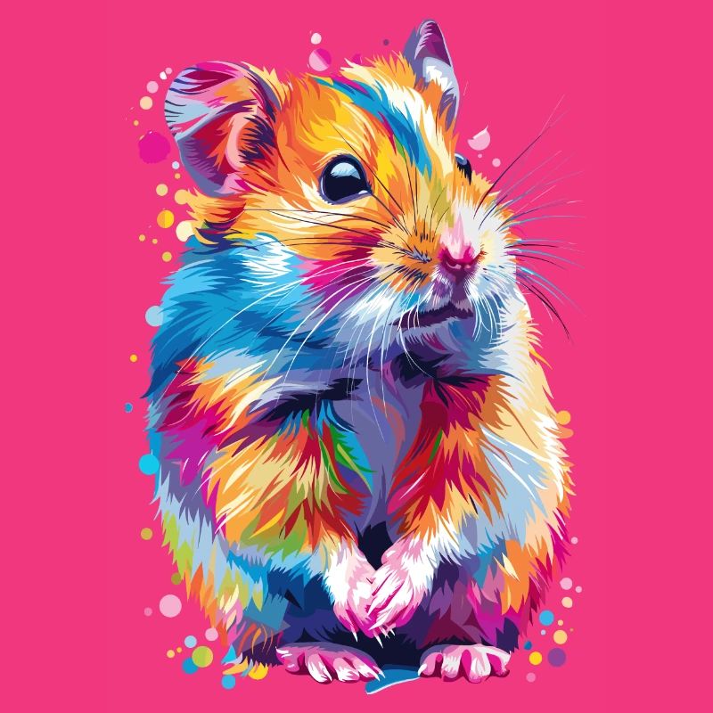 Niedlicher Hamster Regenbogenfarben
