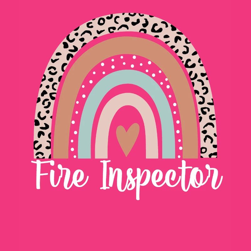 Fire Inspector Rainbow Leopard Funny Fire