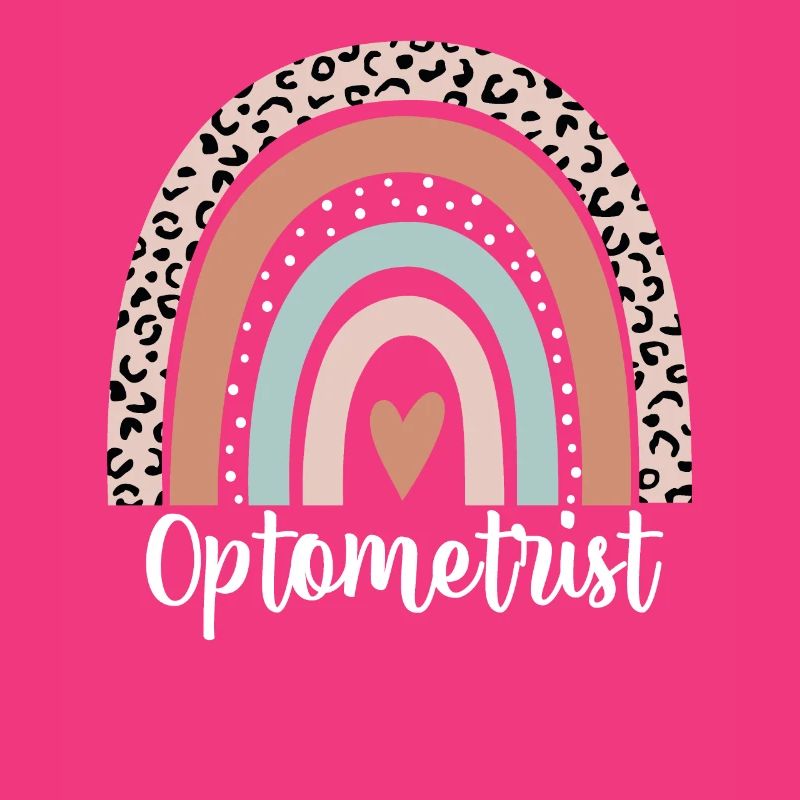 Optométriste Arc-en-ciel Léopard Drôle Optométriste