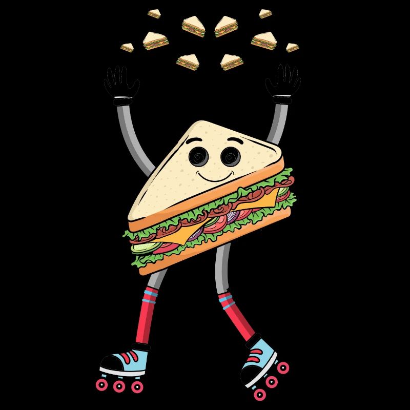 Rollerskaten Rollerskater Skaten Sandwich Bread