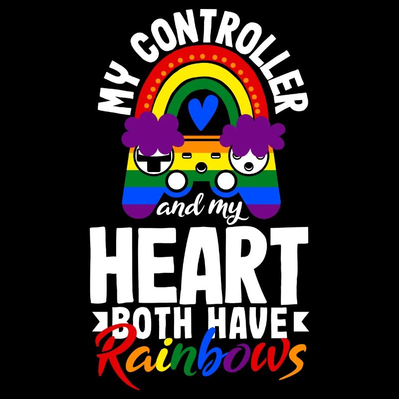 My controller and my heart both have rainbows on
