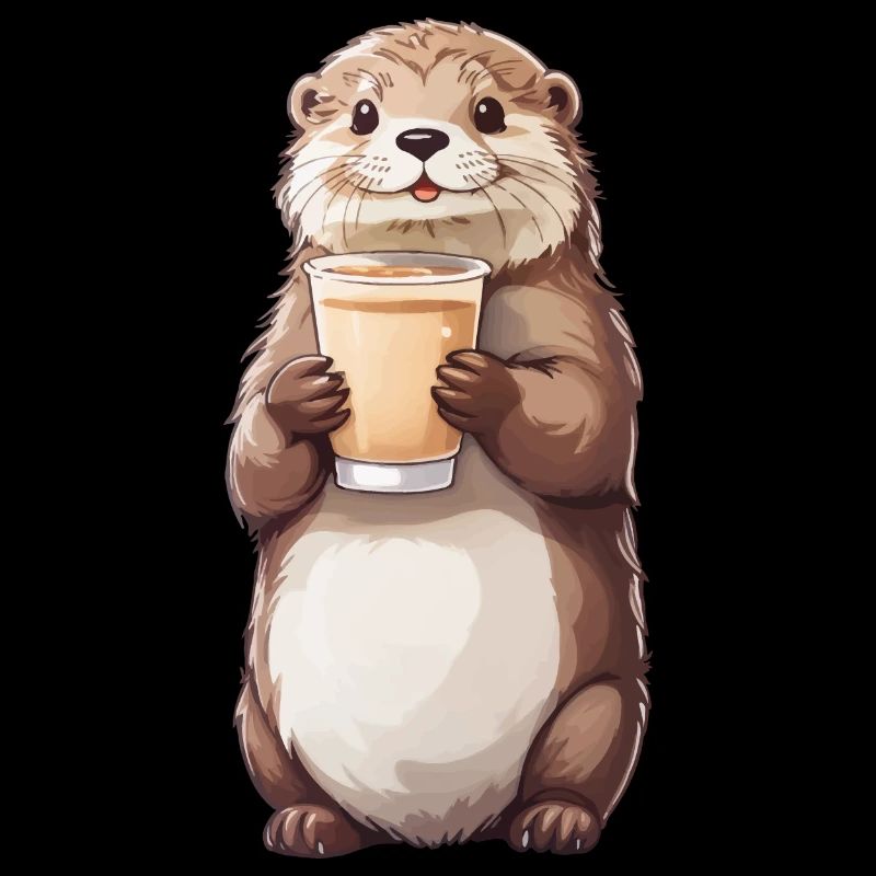 Otter Latte Lover Coffee Design