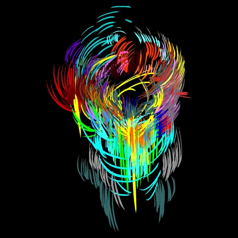 Neon - mask sci-fi psychedelic techno gamer head