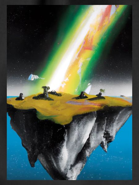 Flying Island Outer Space