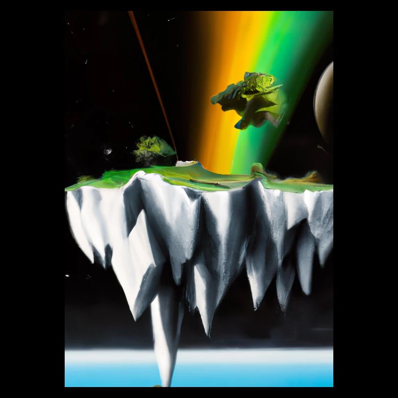 Flying Island Outer Space