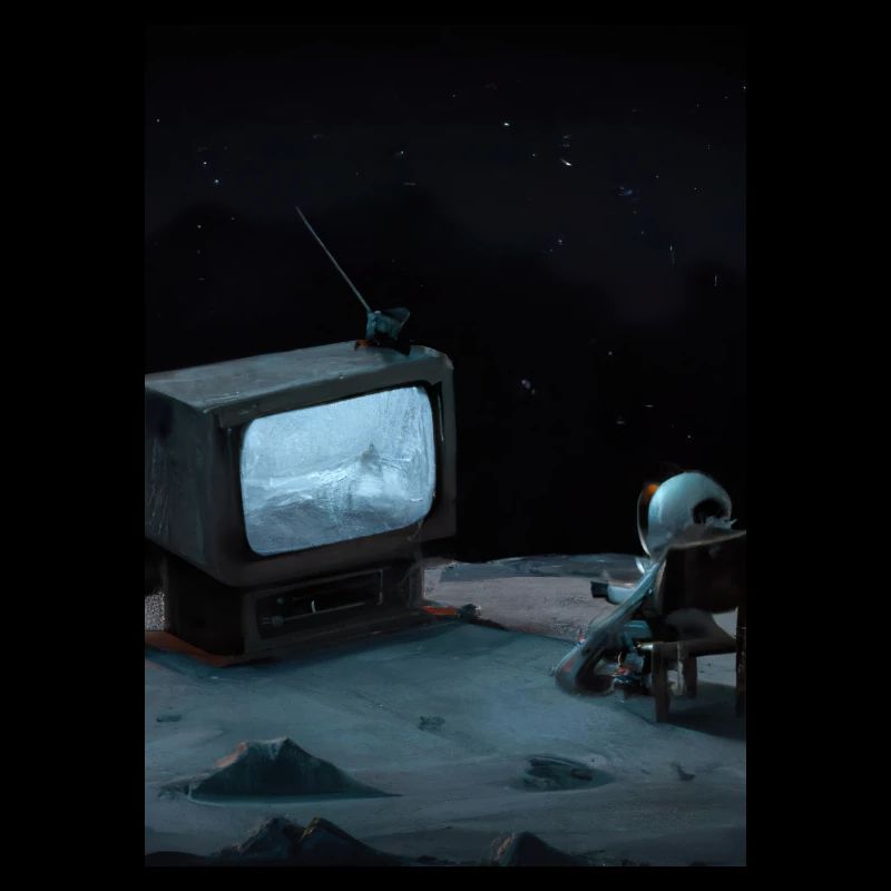 Astronaut sieht fern