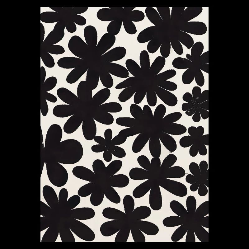 Schwarze Blumen-Muster