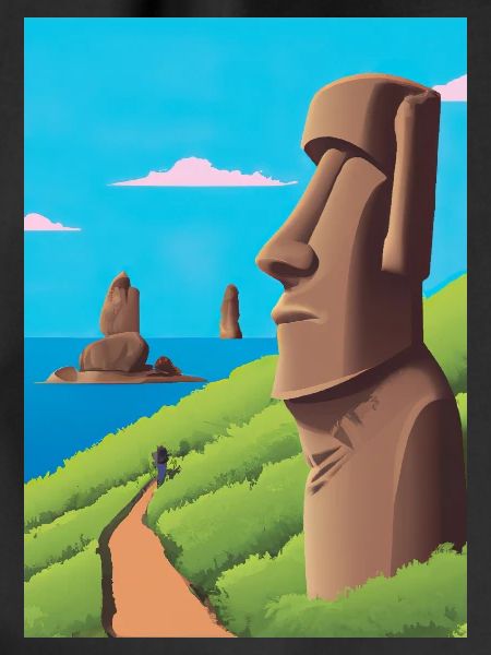 Monumentale Moai-Statuen