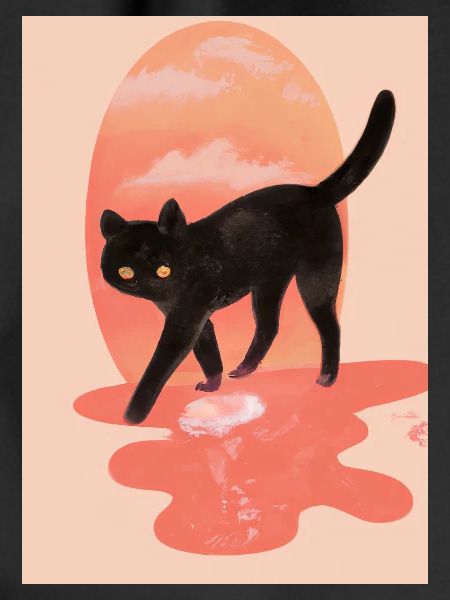 Niedliche schwarze Katze