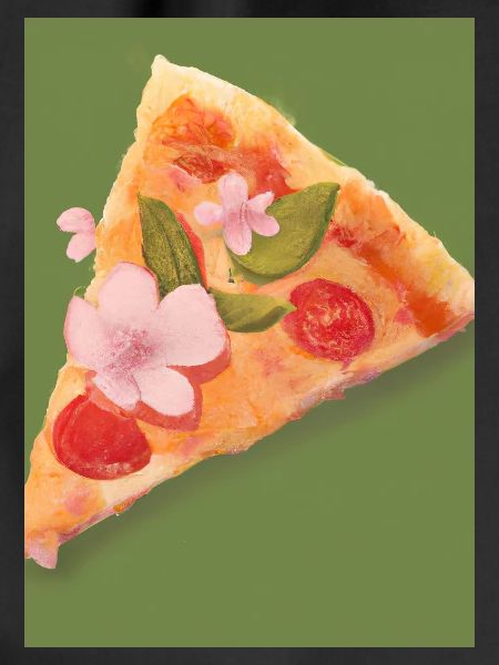 Blümchen-Pizza