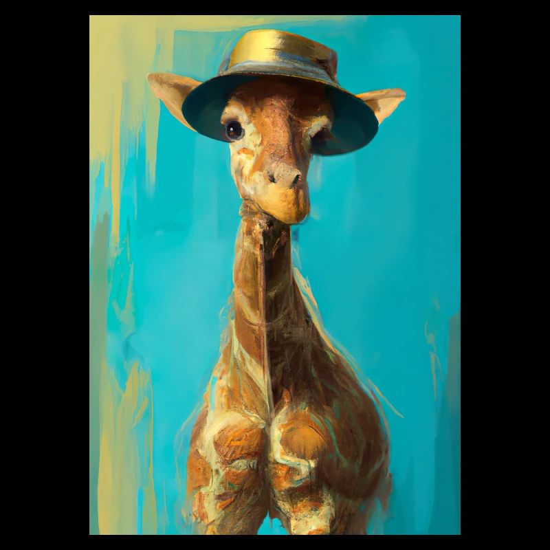 Giraffe mit Hut