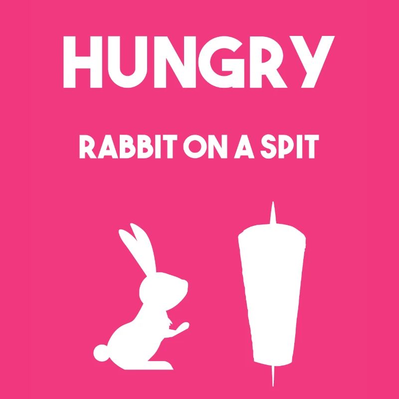 Rabbit on a spit withe