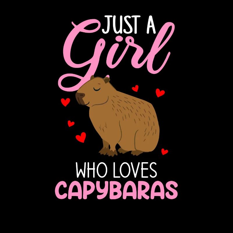 Nur ein Mädchen, das Capybara, Capybara liebt