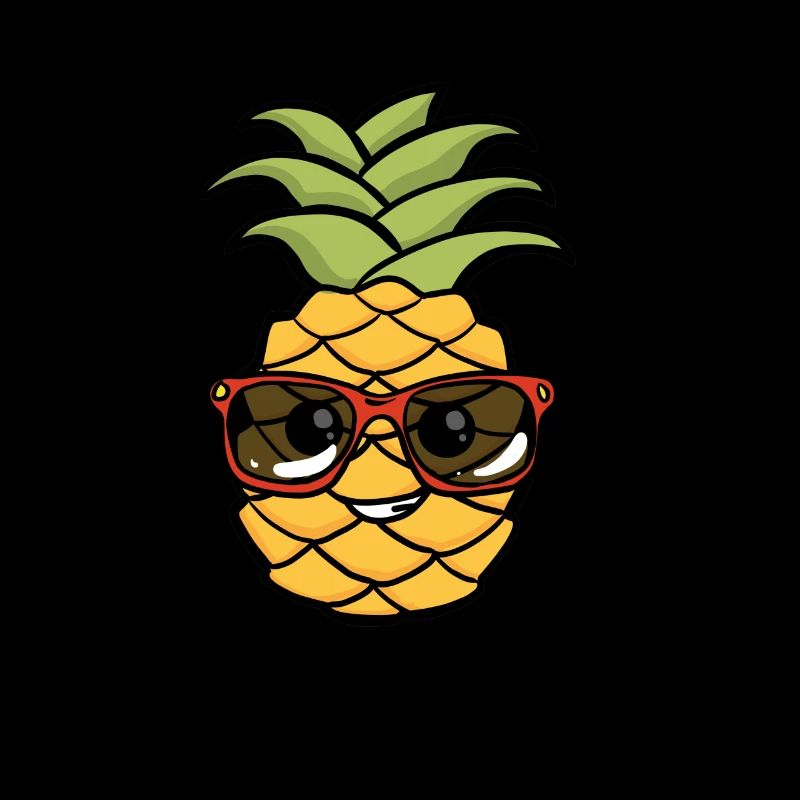 Cool pineapple with glasses