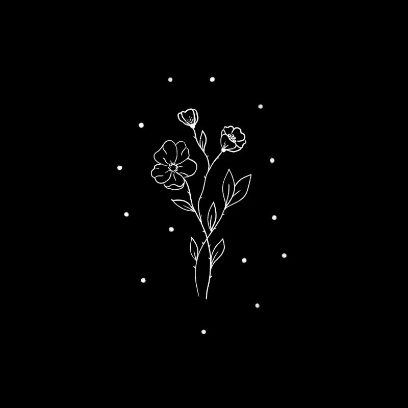 Mystical Mohn Wilde Blumen Boho Stars Geschenk