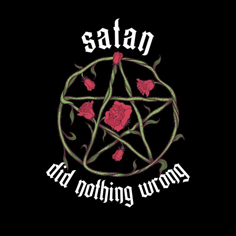 Satan did nothing wrong pentagram Goth