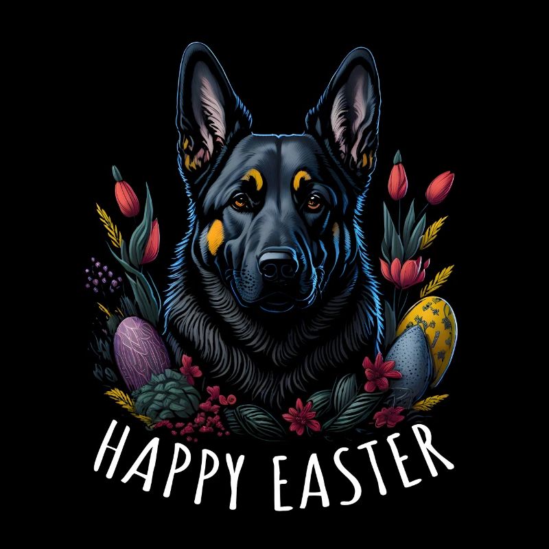 Easter Spring German Shepherd Dog