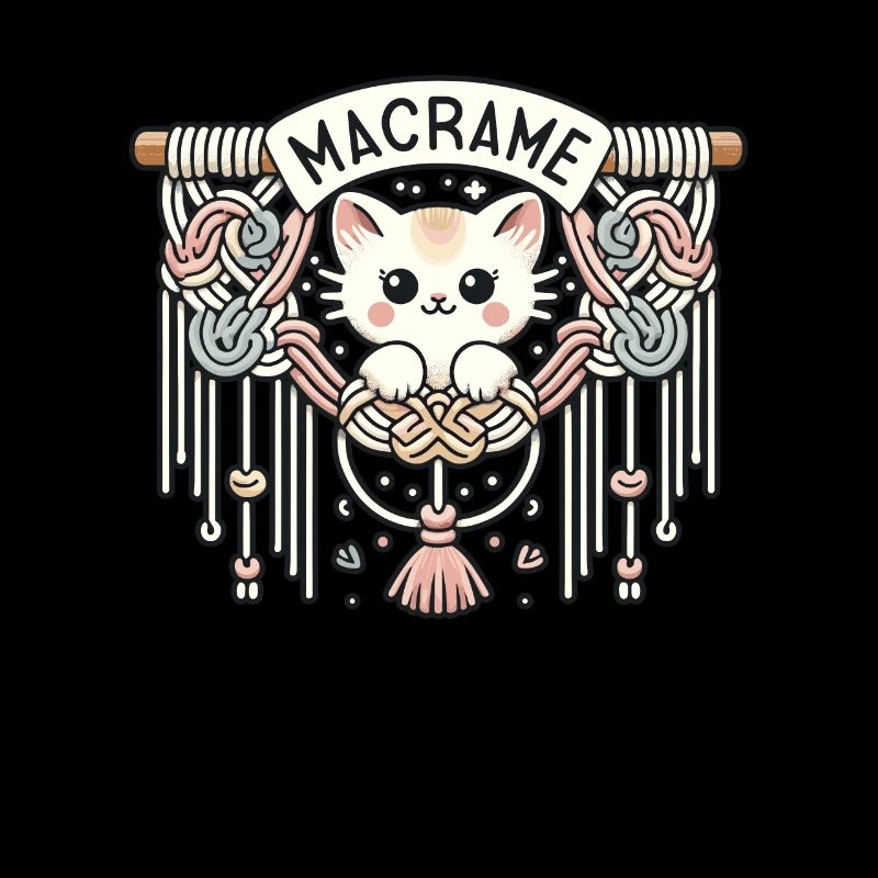 Funny Macrame Cat Artist Macrame