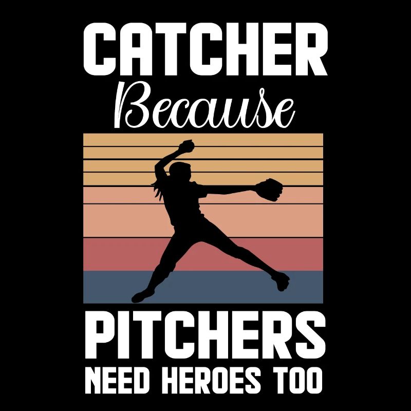 Drôle de design de joueur de softball