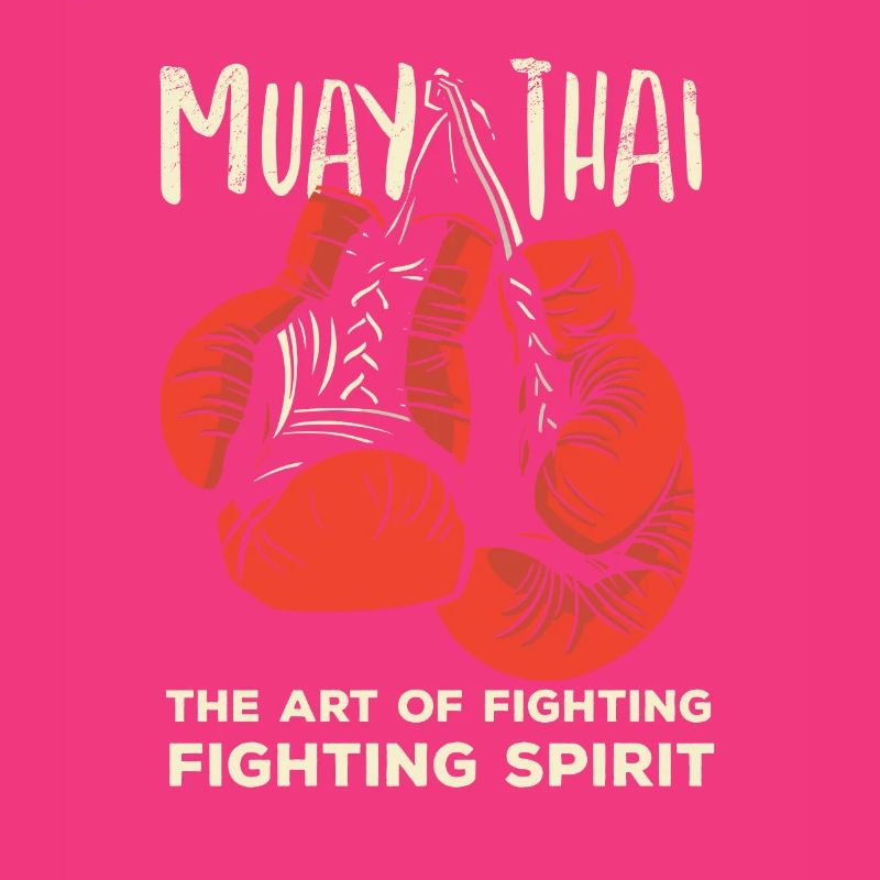 Muay Thai Vintage Retro Kunst des Kampfes Kickboxi