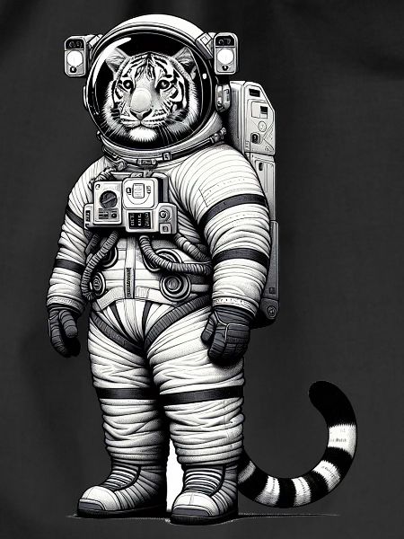 Cute Tiger Astronaut