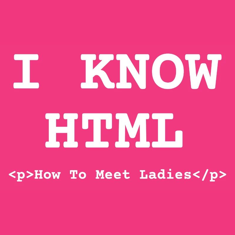 Funny Know HTML How To Meet Ladies Programmer