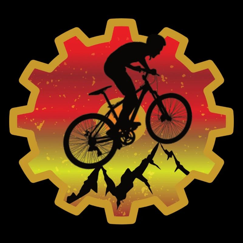 Mountainbiker in den Bergen