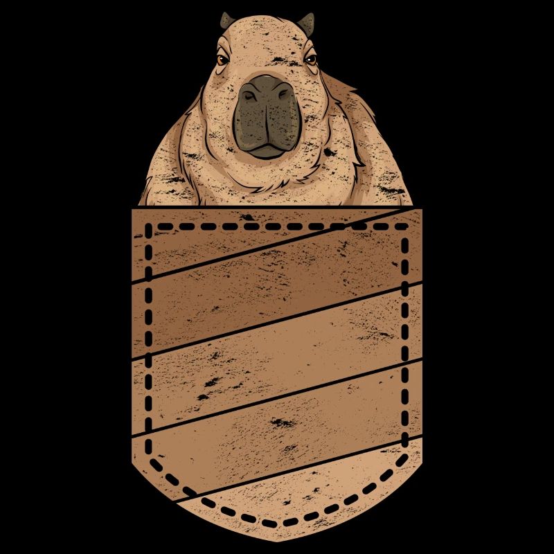Nagetier Geschenk Niedliches Brusttasche Capybara