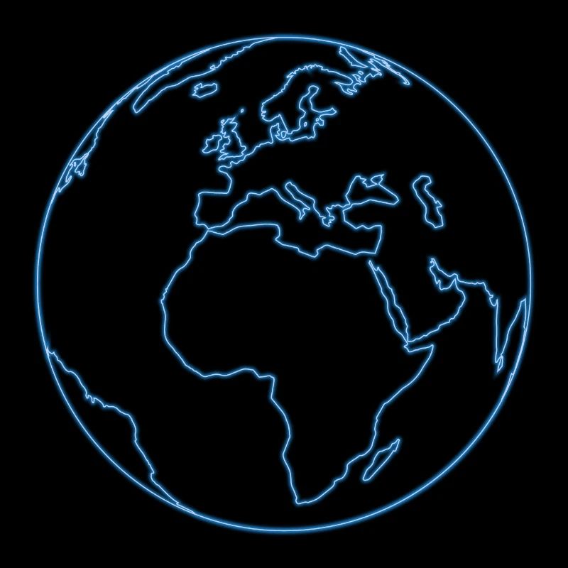 earth neon blue