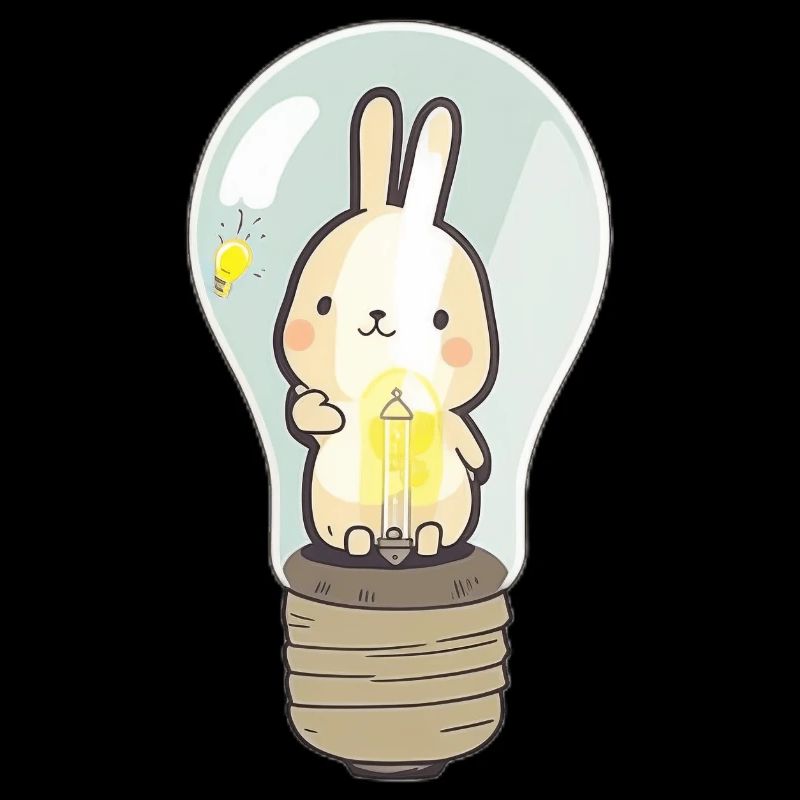 rabbit in light bulb