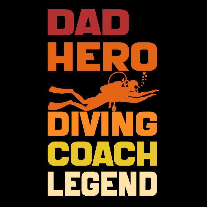 Dad Hero Diving Coach Legend Funny Diving Dad 2024